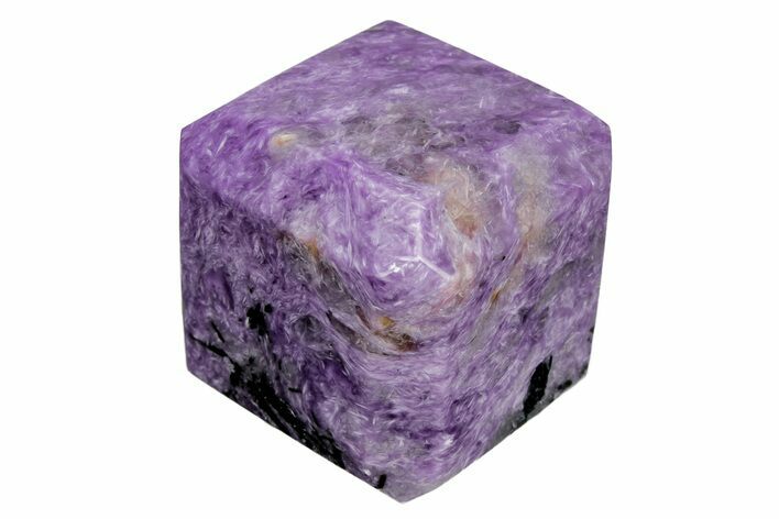 Polished Purple Charoite Cube - Siberia, Russia #211785